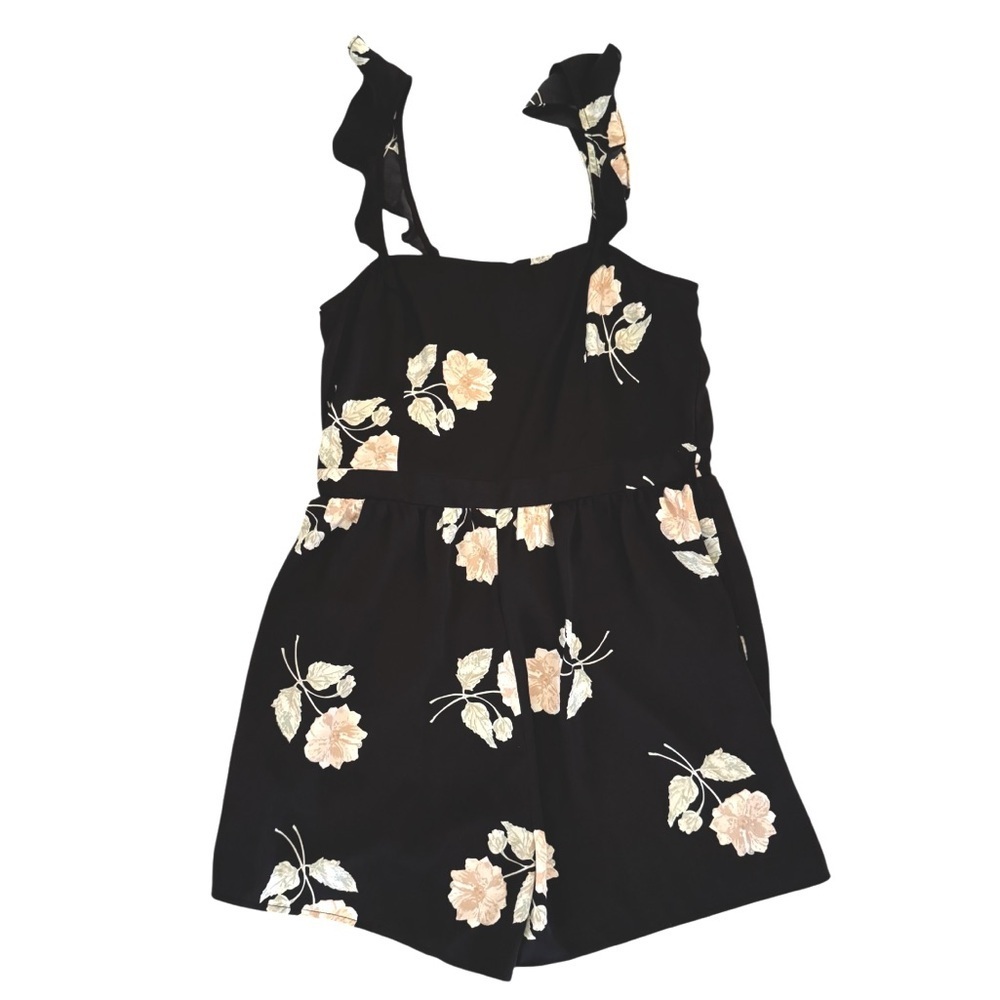 Saltwater Luxe Lightweight Romper Shorts Playsuit, Black/White, Size S - Picture 6 of 13